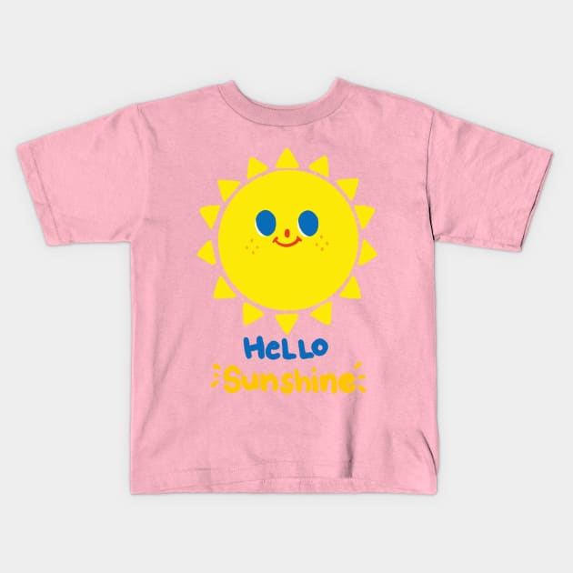 Hello Sunshine Kids T-Shirt by HaruHamada
